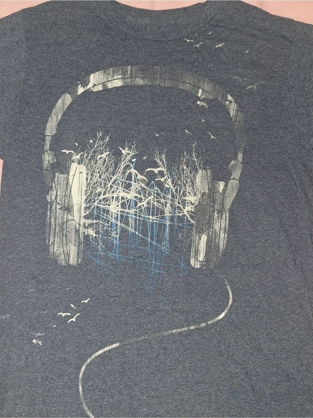 Apt 9 Medium Cotton T Shirt Birds